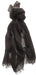 Lanvin Soft Luxurious Cashmere and Silk Brown Fringe Scarf