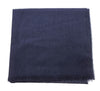 Lanvin Soft Luxurious Cashmere and Silk Blue Fringe Scarf