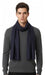 Lanvin Soft Luxurious 100% Wool Blue Fringe Scarf