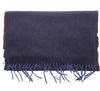 Lanvin Soft Luxurious Pure Cashmere Blue/Red Fringe Scarf