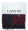 Lanvin Soft Luxurious Pure Cashmere Blue/Red Fringe Scarf