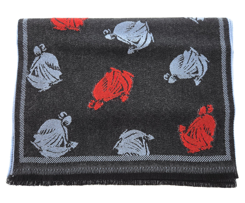 Lanvin Soft Luxurious 100% Wool Gray Fringe Scarf