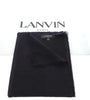 Lanvin Soft Luxurious Pure Wool Navy Fringe Scarf