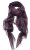 Lanvin Soft Luxurious Cashmere and Silk Purple Fringe Scarf