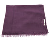 Lanvin Soft Luxurious Cashmere and Silk Purple Fringe Scarf