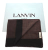 Lanvin Soft Luxurious Cashmere and Silk Black Red Fringe Scarf