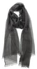 Lanvin Soft Luxurious Cashmere and Silk Gray Fringe Scarf