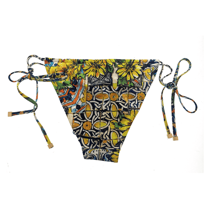 Dolce & Gabbana Lemon Print Tie-Side Bikini Bottom – Sicilian Summer Icon