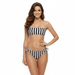 Dolce & Gabbana Striped Black & White Tie-Side Bikini Bottom -M