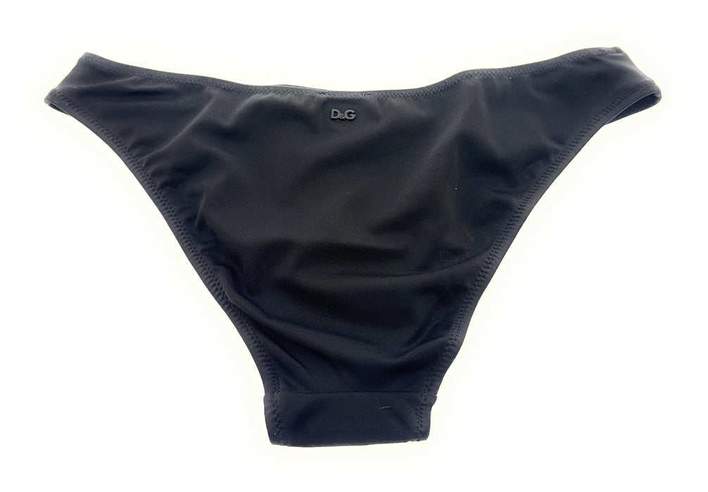 Dolce & Gabbana Black Classic High Cut Bikini Bottom