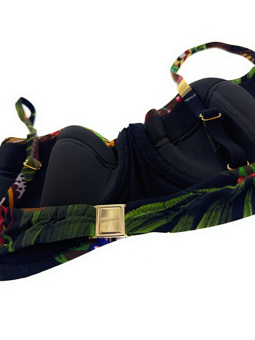 Dolce & Gabbana Tropical Print Underwired Bikini Top-M
