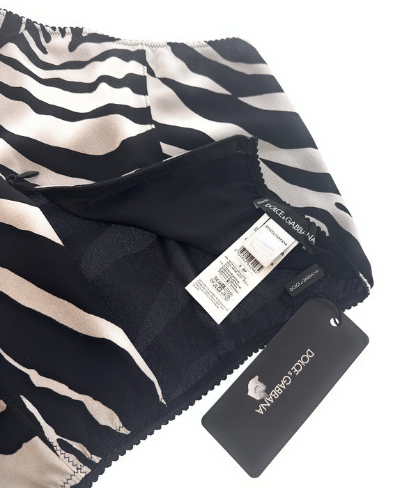 Dolce & Gabbana Zebra Print High-Waisted Briefs-S