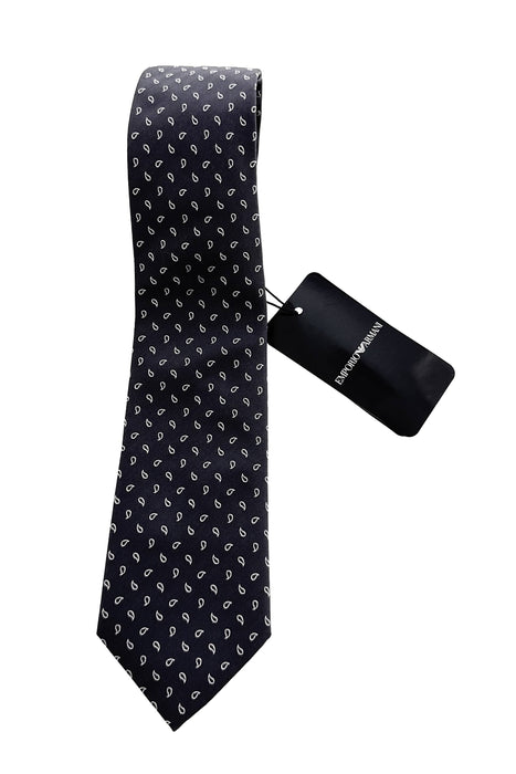 Emporio Armani Blue Dotted 100% Silk Mens Tie