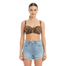 Dolce & Gabbana Leopard Print Underwire Balconette Satin Bra-34A