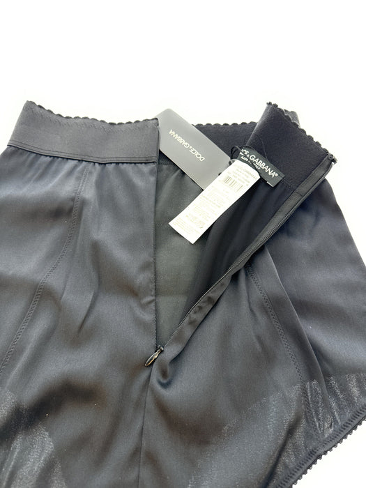 Dolce & Gabbana High-Waisted Black Satin Vintage Briefs-S