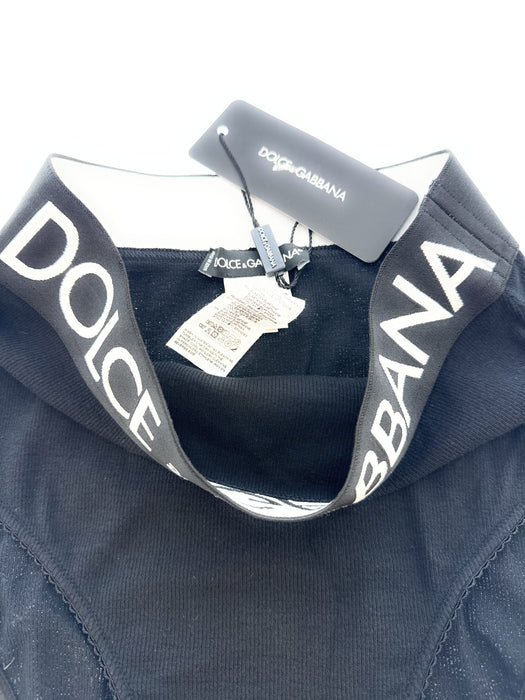 Dolce & Gabbana Women's Black High-Waist Briefs with Logo Band-S