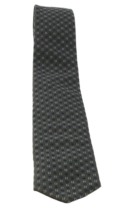 Emporio Armani Mens Green Navy Dotted Tie – Made in Italy