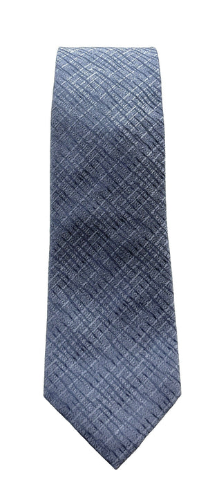 Emporio Armani Men’s Light Blue Wave Pattern Silk Necktie, 3"