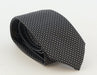 Emporio Armani Mens Black & Grey Grey Dotted Tie – Made in Italy