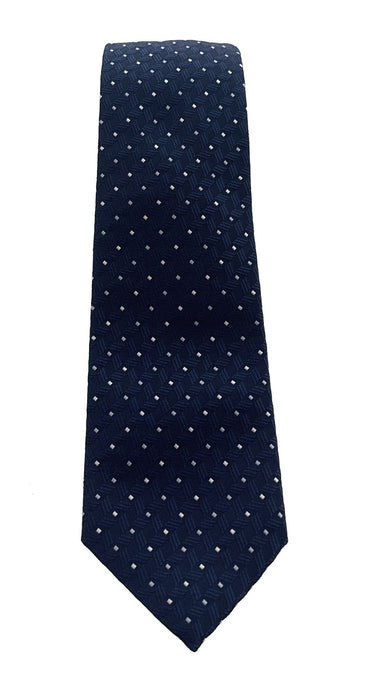 Emporio Armani Blue Diamond Dotted Men's Tie, 3"