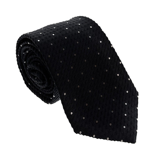 Emporio Armani Black Dotted Men's Tie, 3"