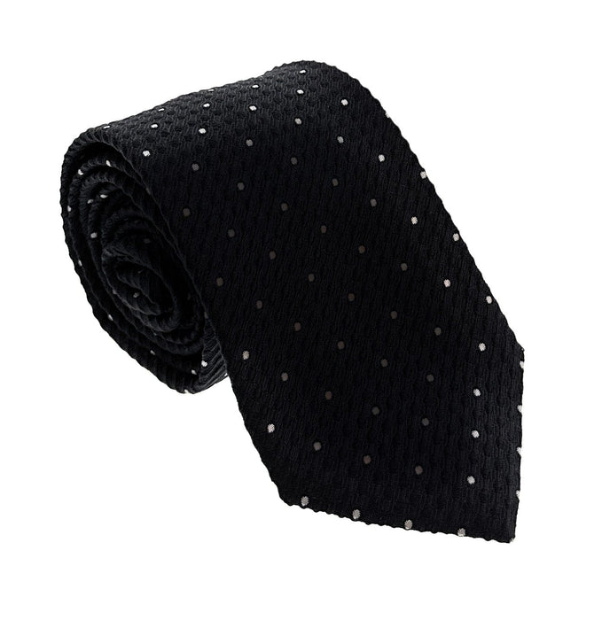 Emporio Armani Black Dotted Men's Tie, 3"