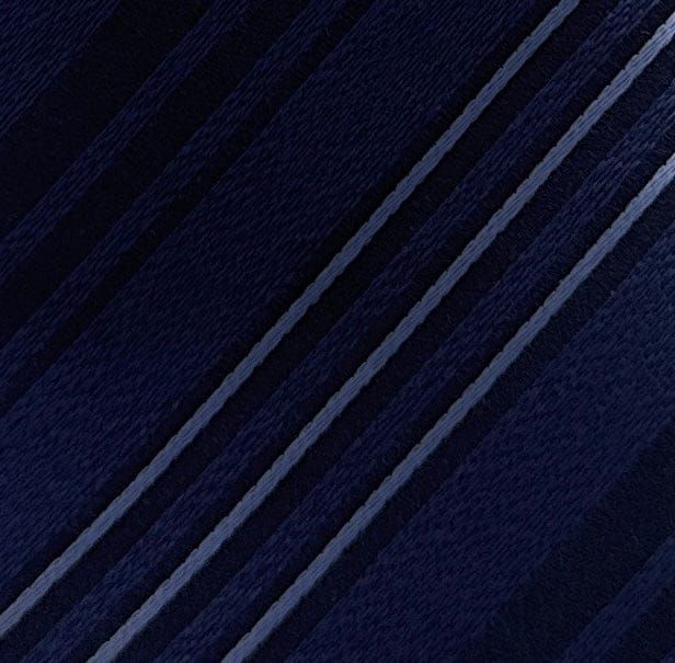 Emporio Armani Mens Blue Striped Tie – Made in Italy