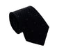 Emporio Armani Men’s Black Silk Necktie with Logo Print, 3''