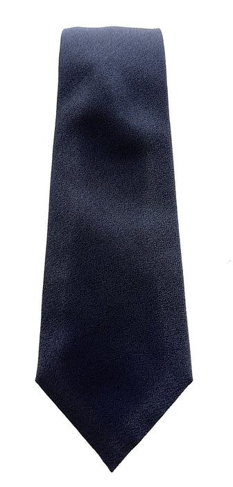 Emporio Armani Steel Blue Solid Textured Men's Tie – Made in Italy