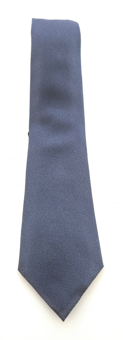 Emporio Armani Steel Blue Solid Textured Men's Tie – Made in Italy