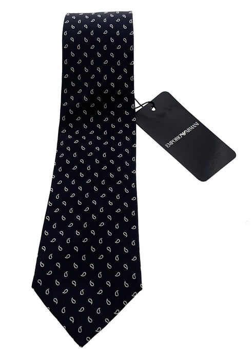 Emporio Armani Night Blue Dotted Silk Tie – 3in