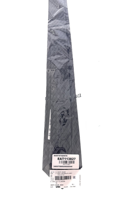 Emporio Armani Anthracite Grey Diamond weave Men's Tie, 3"
