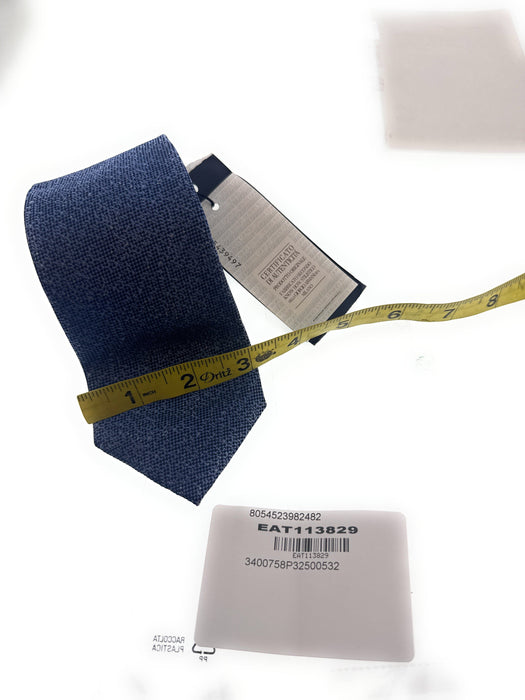Emporio Armani Mens Blue Grain Tie – Made in Italy