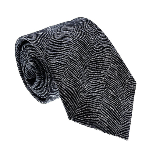 Emporio Armani Mens Light Blue Zebra Stripe Tie – Made in Italy