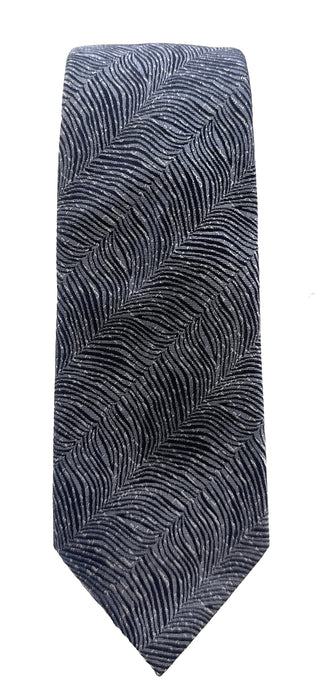 Emporio Armani Mens Light Blue Zebra Stripe Tie – Made in Italy