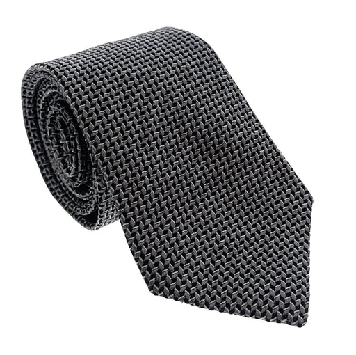 Emporio Armani Iron Grey Geometric Men's Tie, 3"