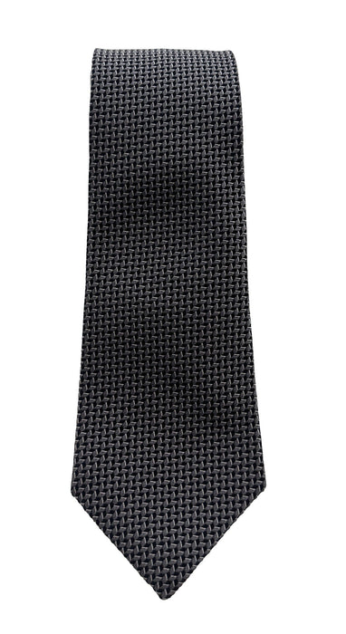 Emporio Armani Iron Grey Geometric Men's Tie, 3"