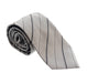 Emporio Armani Pearl Grey Regimental stripe Men's Tie, 3"