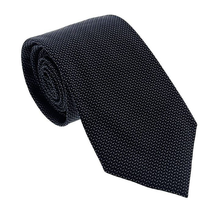 Emporio Armani Dark Blue Herringbone pattern Men's Tie – Made in Italy