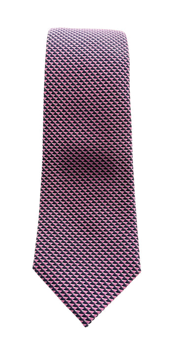 Emporio Armani Pink Black Geometric Silk Tie – 3in
