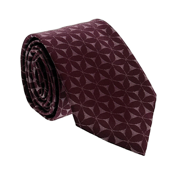 Emporio Armani Blood Red Floral Men's Tie, 3"