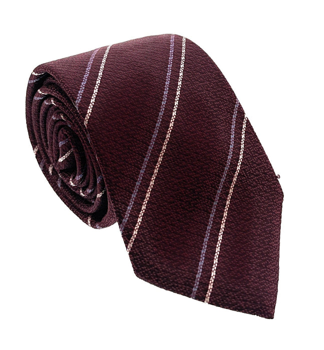 Emporio Armani Red Regimental Stripe Silk Tie – 3in