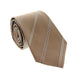 Emporio Armani Men’s Khaki Regimental Stripe Silk Necktie, 3"