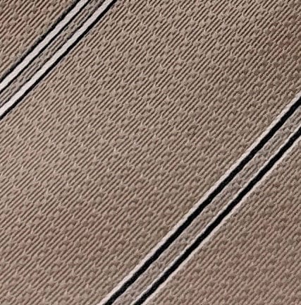 Emporio Armani Men’s Khaki Regimental Stripe Silk Necktie, 3"