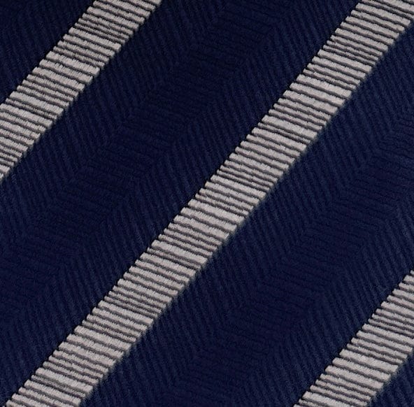 Emporio Armani Mens Peacot Blue Striped Tie – Made in Italy