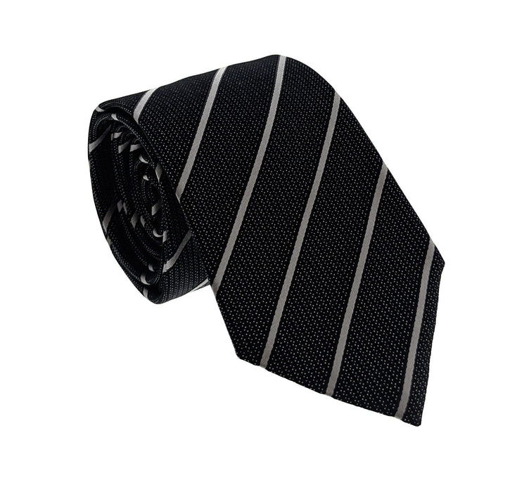 Emporio Armani Navy Blue Regimental Stripe Men's Tie, 3"