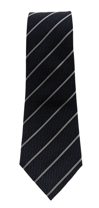 Emporio Armani Navy Blue Regimental Stripe Men's Tie, 3"