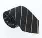 Emporio Armani Anthracite Striped 100% Silk Mens Tie