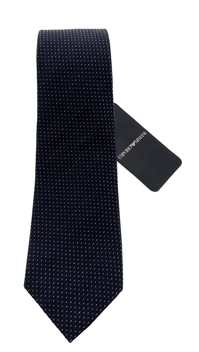 Emporio Armani Men's Blue Dotted 57Otton Tie, 3"