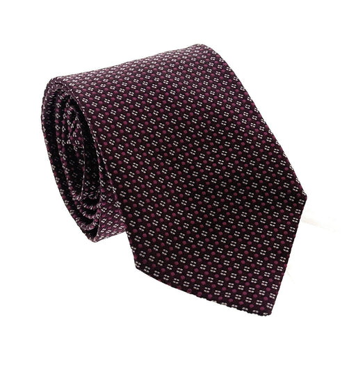 Emporio Armani Burgundy Pindot Design Men's Tie – Made in Italy